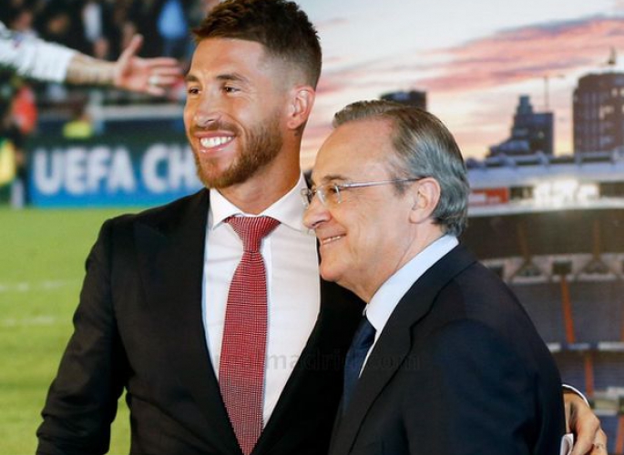 Sergio Ramos és Florentino Perez